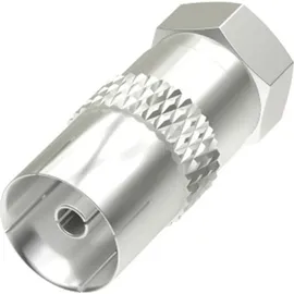 Hama SAT-Adapter F-Stecker - Koax-Kupplung 0,0 m Schwarz/Silber