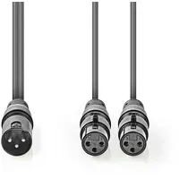 Nedis COTH15025GY15 - XLR (3-pin) 2 x XLR (3-pin)