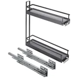 Kesseböhmer 15er-unterschrankauszug ARENA Style 90° 2-etagig mit 3D-Adjust Schrankauszug Schrankbeschlag Unterschrankbeschlag