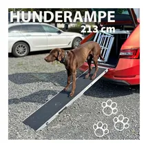 Petigi Hunderampe Hundetreppe Auto Kofferraum Treppen Rampe Einstiegshilfe für Hunde Klappbar Aluminium Auswahl Längen 213 cm