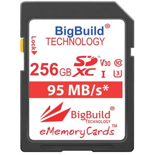 BigBuild Technology 256GB UHS-I U3 95MB/s Speicherkarte für Canon EOS 1200D, 1300D, 2000D, 200D, 4000D, 5DS, 5DS R, 77D, 800D, 80D, 9000D, 5D Mark IV, 6D Mark II, M100, M3, M5, M50, M6, R Kamera