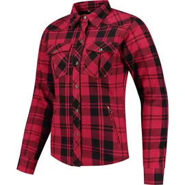 Rusty Stitches Liss Motorradjacke Schwarz/Rot 46
