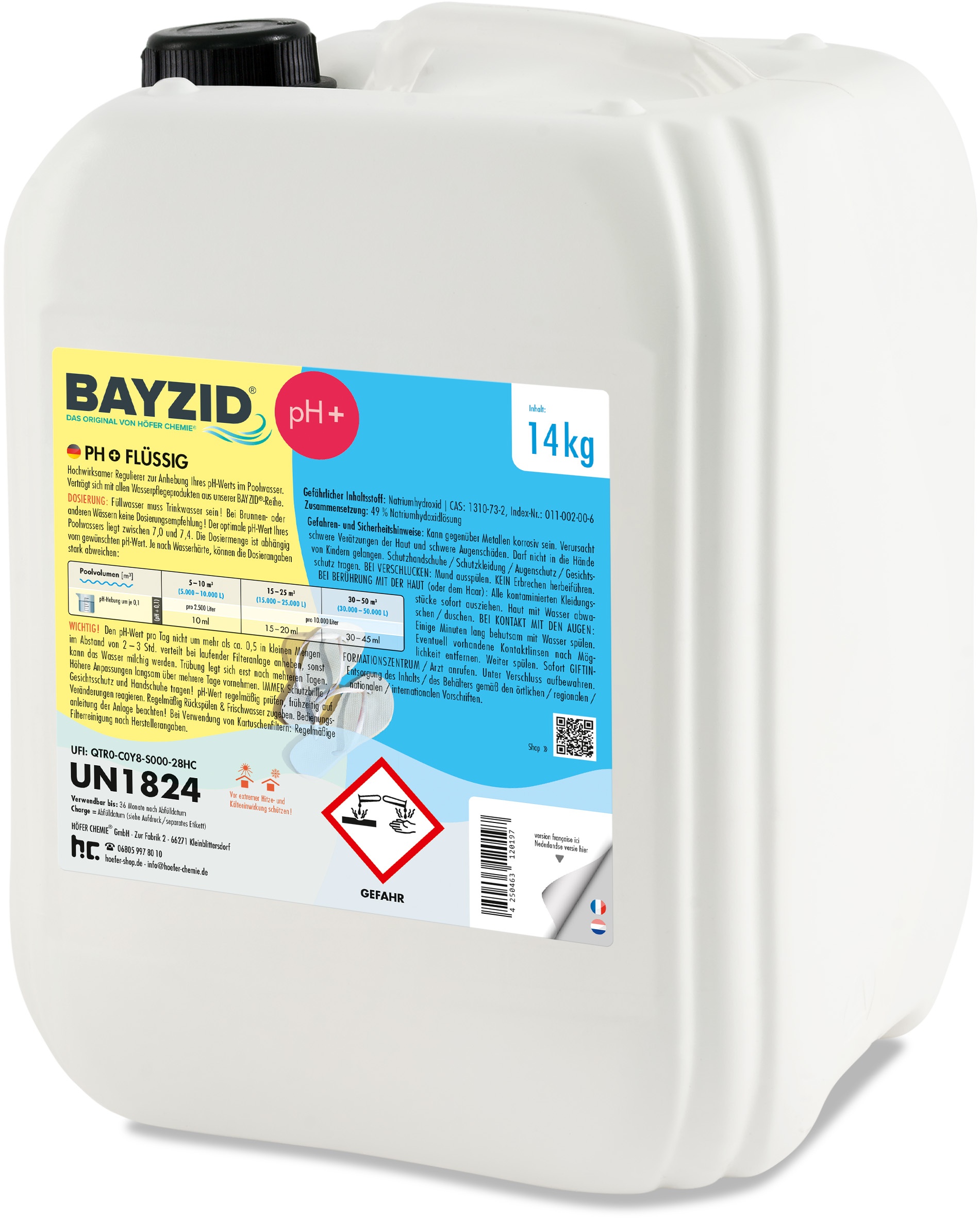 1 x 14 kg BAYZID® pH Plus flüssig