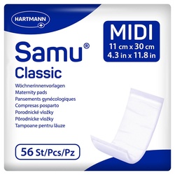 Samu Classic Midi Wöchnerinnen-Vorlagen Wochenbettbinden Einlagen für die Zeit nach der Geburt 56 St Unisex 56 St Einlagen