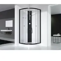 Aurlane Komplettdusche Black Sea  (90 x 90 x 210 cm, Weiß/Schwarz)