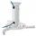 NeoMounts BEAMER-C80WHITE Beamer-Deckenhalterung Höhenverstellbar, Neigbar, Drehbar Boden-/Deckenabstand (max.): 15 cm Weiß