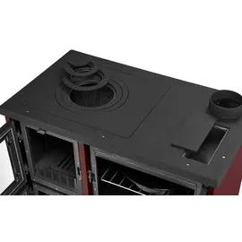 simgesoba EEK A Küchenofen Holzherd 802 - BELLA bordeaux - 9,12 kW