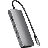 Satechi USB-C Multiport Adapter 8K mit Ethernet V3 Adapter Space Grau