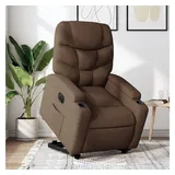 vidaXL Relaxsessel mit Aufstehhilfe Elektrisch Braun Stoff