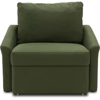 DOMO. collection Sessel Relax, Dauerschläfer, Boxspring Sofa mit Schlaffunktion, Schlafsessel, Gästebett, Schlafsofa 108 x 96 x 86 cm (BxTxH), grün