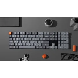 Keychron K5 Max kabellose mechanische Tastatur, QMK/VIA programmierbar, 3-Modus Bluetooth/2.4 GHz/Kabel mit RGB LED, Low Profile Gateron Brown Switch Hot-Swap, PBT Tastenkappen