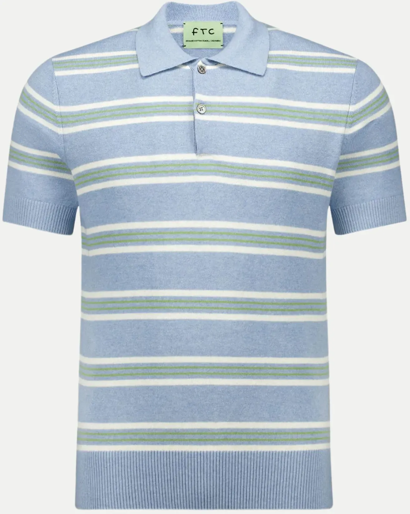 Strickpolo mit Kaschmiranteil Blau 52