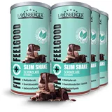 Layenberger Fit+Feelgood Slim Shake Powder vegan - Mahlzeitersatz für 72 Portionen, je 205 kcal, (6x 396 g) - Schokolade