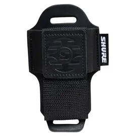 Shure by Gator Premium Leder-Gürteltasche für Drahtlos-Mikrofon-Transmitter, schwarz