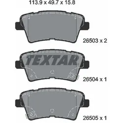 TEXTAR Bremsbelagsatz, Scheibenbremse hinten rechts links  für KIA 58302D4A75 2650301