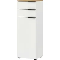KADIMA DESIGN Bad-Schrank Weiß, Metall, 2 Schubladen, Rechteckig, 39x111x34