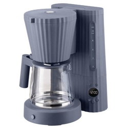 Alessi Filterkaffeemaschine Filterkaffeemaschine Plissé – Farbwahl, 1.50l Kaffeekanne, Kabellänge 1m, europäischer Stecker grau