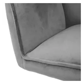 Mendler Esszimmerstuhl HWC-G67, Küchenstuhl Stuhl mit Armlehne, drehbar Auto-Position, Samt MVG ~ dunkelgrau, Beine schwarz