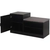 Hti-Living Schuhregal mit Sitzpolster Dana 100 x 39,5 x 55,2 cm Schwarz
