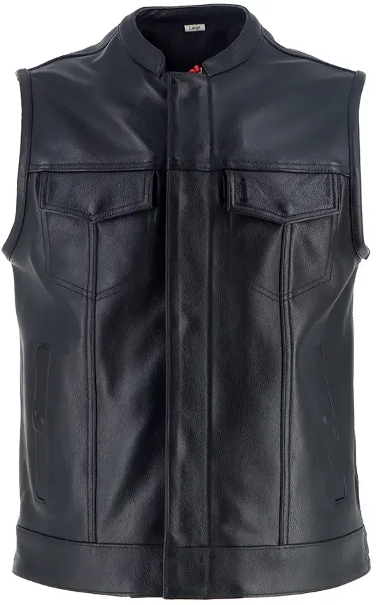 Helstons West Leder Weste - Black - XL