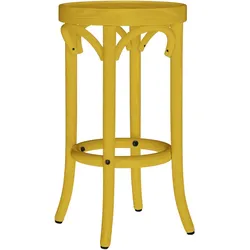 2er-Set LOUIS | Bugholz Barhocker | Holz | Gelb