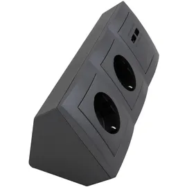 McPower Steckdosenblock McPower ''Flair'' anthrazit, 2-fach Schutzkontakt + 2x USB