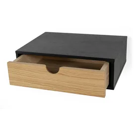WoodMan Nachtschrank Farsta 40 x 30 x 12 cm Braun/Schwarz