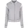 URBAN CLASSICS Ladies Organic Inset College Sweat Jacket Grey/White