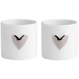 räder Lichter Herz 2er Set, Silber