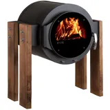 Kanuk Kaminofen Kaminofen Kanuk® STAND Wood Buche geölt, 8 kW schwarz