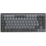 Logitech MX Mini Mechanical, Kabellos, RF Wireless + Bluetooth, Mechanischer Switch, QWERTY, LED, Gr - Grau