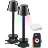 Lunartec Smarte Outdoor-Tischlampe Weiß 2 St.