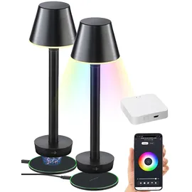 Lunartec Smarte Outdoor-Tischlampe Weiß 2 St.