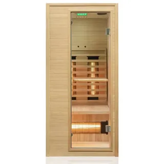 Dewello Dewello® Infrarotkabine Infrarotsauna CALGARY 90cm x 90cm inkl. 4 Vollspektrumstrahler, Farblichtherapie, LED