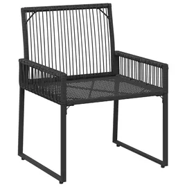 vidaXL Gartenlounge Set 7-tlg. Schwarz