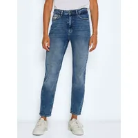 Noisy May Damen Nmmoni Hw Straght Ank Az221db Noos Jeans 'Moni' / Blau,Braun - 27