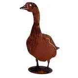 Rost - Gans - Stehend - Höhe: 60cm - Auf Platte & Fester Stand - Hochwertige Gartendekoration