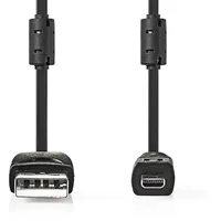 Nedis USB-Kabel USB 2.0 USB-A Stecker UC-E6 8-Pins Stecker 480 Mbps Vernickelt 2.00 m Schwarz