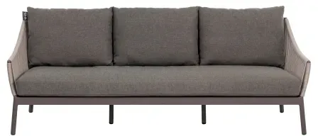 Apple Bee Bijou Lounge Sofa 3-Sitzer 203cm, Rope Alu taupe inkl. Polster