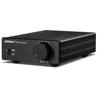 Upgrade AIYIMA A07 Premium TPA3255 Power Mini-Verstärker 4 Ohm 300Wx2 HiFi Class D Integrated Amp 2 Kanal Stereo Verstärker für Passiv-Lautsprecher Home Audio mit DC 32V Power Adapter