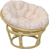 Home Affaire Rattanstuhl »Papasansessel, TOPSELLER!«, aus geflochtenem Rattan, in verschiedenen Größen (80-110 cm) beige