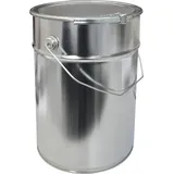 plasteo 12 Liter Weißblecheimer Hobbock inkl. Deckel mit Spannring Stabiler Metallgriff Luft und Flüssigkeitsdicht Robust und Stapelbar Gefahrgut Tauglich