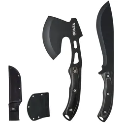 VEVOR Jagdmesser Set Scheide Feste Klinge Taschenmeeser Messer Camping 4 tlg.