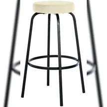 CLP Barhocker Kamari rund gepolstert 0 x 0 cm creme