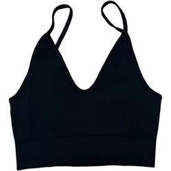 YOU DO YOU Damen Sport-BH Sport-Bustier nahtloses Sport-Oberteil Yoga-BH 904951 Schwarz - M