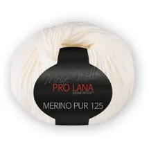 Pro Lana Wolle Merino Pur 125 Weiß 50 g