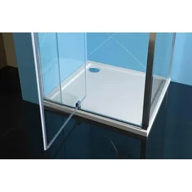Polysan EASY LINE U-Kabine mit Drehtür links 80 x 190 cm Klarglas - Transparent