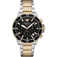 Emporio Armani Chronograph Emporio Armani Herren-Uhren Analog Solar, Klassikuhr
