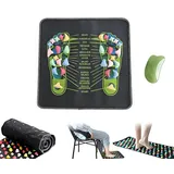 Shumeijian Fußmatte, Shumeijian Fußmassagematte, Fußakupressurmatte for lange sitzende Büroangestellte, Fußmassagekissen aus Steinimitat lindert Körper-Fuß-Beinschmerzen und Müdigkeit(35 * 35cm)