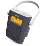 IPX-5 Wasserfest tragbares Bluetooth DAB/DAB+ Radio | Wiederaufladbarer 15 Stunden Akku Duschradio, netzbetrieben | UKW-Radio, 20 Voreinstellungen | 3,5mm Klinke, LED-Display | Majority Eversden